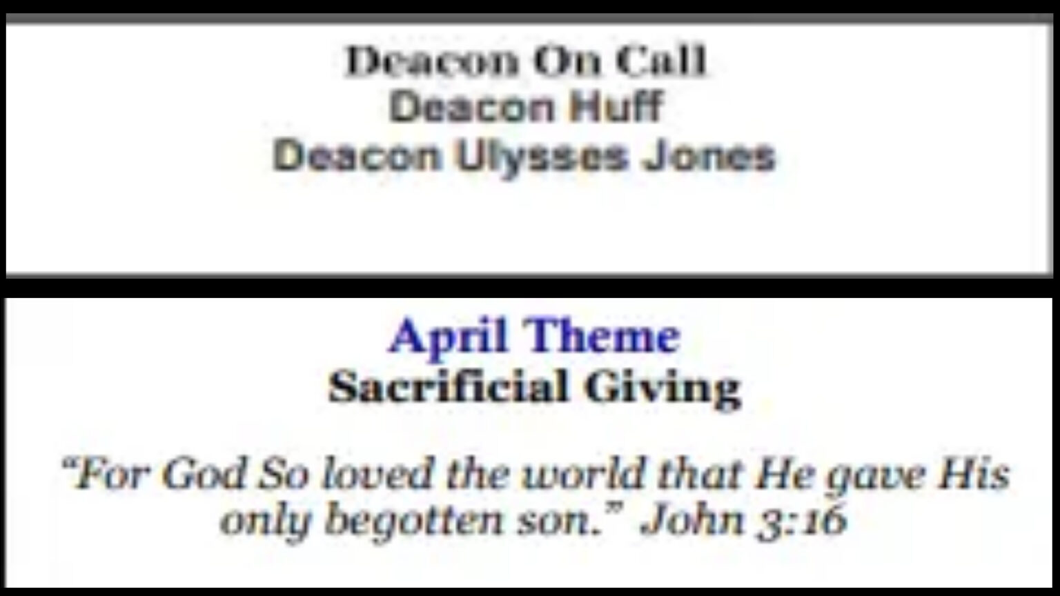 April - Theme and Deacons on call - Made with PosterMyWall (1)