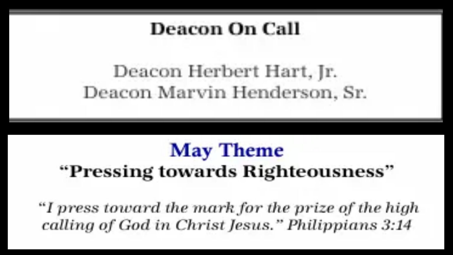 May Theme and Deacon on call - Made with PosterMyWall